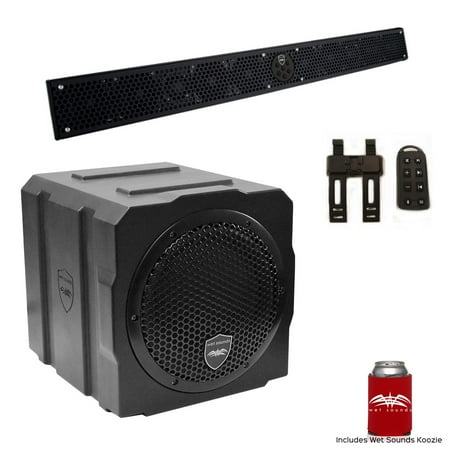 Wet Sounds Package - Black Stealth 10 Ultra HD Sound Bar w/ Remote and AS-8 8  350 Watt Powered Stealth Subwoofer - image 5