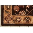 thumbnail image 3 of Nourison  Hand-tufted Oriental Bordered Wool Area Rug Brown 2'6" x 4'3" Contains Latex Silk,Wool Border,Oriental 0.51 - 0.75 inch Handmade 3' x 5', 3 of 4
