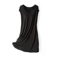 thumbnail image 2 of zbxnLI Womens V Neck Nightgowns with Built in Bra Pads Soft Comfy Sleepwear Dress Pajama Dresses, 2 of 5
