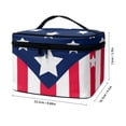 thumbnail image 6 of HELLHERO US Flag Travel Makeup Case Travel-Size Accessories Women Travel Storage Polyester, 6 of 6