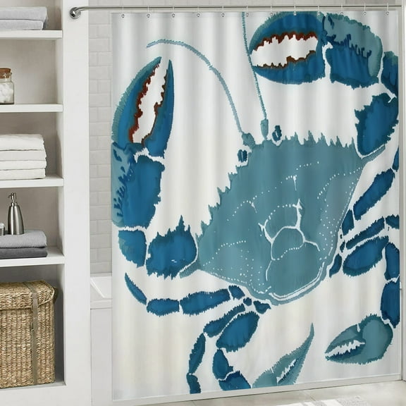 blue crab Bathroom shower curtain beautiful pattern printed shower curtain Home Sweet Home Waterproof Fabric Shower Curtain Bathtub Decor with Hooks