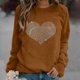 thumbnail image 2 of Sudadera Para Mujer Cuello Redondo Sudadera de Gran Tamaño Casual Manga Completa Cuello Redondo Tops Camisas Sueltas Blusa Jersey Sudadera Con Estampado Brillante Odeerbi ODB136837, 2 of 5