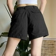 thumbnail image 7 of Sngxgn Womens Hiking Cargo Shorts Summer Half Pants Travel Shorts with Zipper Pockets(Black,L), 7 of 7