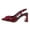 Wine, variant on Women's Low Chunky Heels Dress Shoes Closed Pointy Toe Slingback Slip-On Work Wedding Party Pumps, Black Size 8.5
