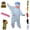 Blue, variant on Big Mouth Monster Onesie, Silly Wearable Onesie with Shoes and Comb, Funny Monster Jumpsuit for Adults
