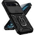 thumbnail image 1 of HZXC-for Google Pixel 9 / Pixel 9 Pro Case with Slide Camera Cover HD Screen Protector [Military Grade Drop Tested] Magnetic Ring Holder Kickstand Protective Phone Case for Google Pixel 9/9 Pro, B, 1 of 4