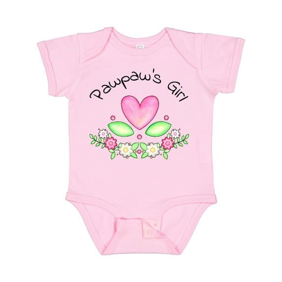 Inktastic Pawpaw's Girl Heart Flowers Girls Baby Bodysuit