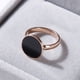 thumbnail image 1 of Anillo Redondo Negro | Epoxi Círculo 6/8/14MM Acero De Titanio Joyería De Oro Rosa De 18 Quilates Dedo Índice/Junta/De Cola, 1 of 4