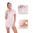 thumbnail image 5 of FKEEP WOMEN'S TENIS GOLF DRESS OUTFITS ATHLETIC WORKOUT - SIZE M - PINK PLAID, 5 of 5