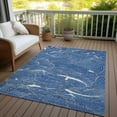 thumbnail image 6 of Addison Rugs Chantille Indoor/Outdoor Transitional Lines Blue Washable Rectangle Rug, 5' x 7'6", 6 of 6