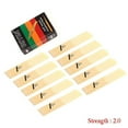 thumbnail image 1 of 10pcs Saxophone Reed Set Bb Tone With Strength 1.5 2.0 2.5 3.0 3.5 4.0 For Soprano Sax Reed, 1 of 1