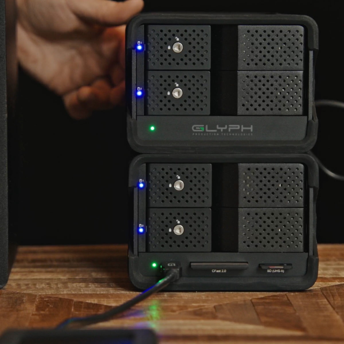 Glyph Technologies Blackbox PRO RAID 16TB (2x8TB) 2-Bay USB-C 3.2 Gen 2 RAID Array, Black