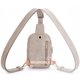 thumbnail image 5 of Bolso tipo bandolera Telena pequeño de cuero gris para llevar en el pecho, 5 of 7