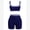 Blue, variant on IBTOM CASTLE Layered Workout Sets for Women 2 Piece Polka Dot Sports Bra High Waist Shorts Gym Active Yoga Pilates Outfits S Pink
