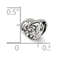 thumbnail image 4 of Scroll Heart Charm .925 Sterling Silver Antique Reflection Beads, 4 of 5