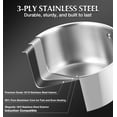 thumbnail image 4 of Koch Systeme CS 12-Inch Tri-Ply Stainless Steel Sauté Pan, Deep Frying Pan with Lid, 4 of 7