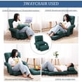 thumbnail image 6 of FLOGUOR 14-Position Adjustable Floor Chair, Chaise Lounge Indoor, Folding Lazy Sofa with Armrests and a Pillow Padded Adults Gaming Chairs for Living Room, Bedroom Factory Price, 8803XM (Green), 6 of 18