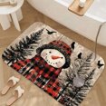 thumbnail image 3 of 1pc Snowman in Winter Scene Absorbent Non-Slip Bathroom Thickened Flannel Rug Decor,Soft,Quick Drying,Suitable For Indoor/outdoor Use,Bathrooms,Bedrooms,Kitchens,Terrace,Laundry Rooms,16"x24", 3 of 9