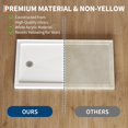 thumbnail image 6 of ChaoLink 60x32 Inch Right Drain Shower Pan – Lightweight ABS Single Threshold Base with Non-Slip Textured Surface & Drain Kit Easy Install, 6 of 8