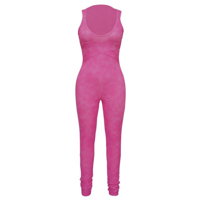 HBFAGFB Combinaison Sans Manches pour Femmes, Col en V Profond, Ajourée, Simple, Quotidienne, Rose Taille P