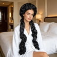 thumbnail image 4 of Silk Bonnet for Women Satin, Soft Elastic Band Silky Sleeping Cap Big Bonnets Jumbo Sleep Cap to Protect Hair, Long Braids Satin Bonnet, 4 of 7