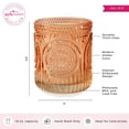 thumbnail image 6 of Kate Aspen Ribbed Retro Arch Floral Rose Gold Drinking Glasses – 10 Oz Vintage Textured Glassware Tumblers For Cocktails, Juice & Water, Tea – Hostess & Housewarming Gift (Set Of 6), 6 of 8