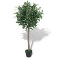 thumbnail image 3 of vidaXL Artificial Bay Tree Plant with Pot 49.2" Green, 3 of 5