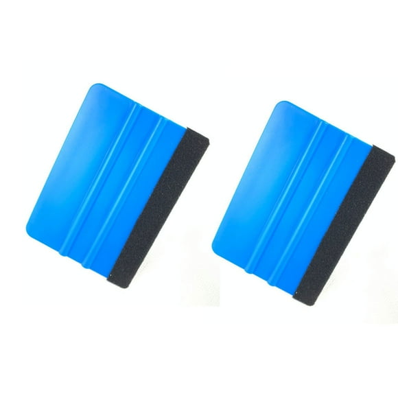Vinyl Wrap Car Wrap Vinyl Car 2Xplastic+Felt Edge Car Vinyl Wrap Squeegee Windshield Film Scraper Tool Blue