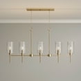 thumbnail image 3 of Millennium Lighting  Chastine 5 Light Chandelier with Clear Rippled Glass Shades Modern Gold Matte Gold, 3 of 5