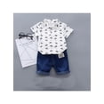 thumbnail image 2 of Summer Baby Boy Floral Print Button-Down Blouse Shorts Casual Outfits Clothes, 2 of 6
