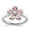 Pink, variant on Fine Jewelry 925 Sterling Silver Polished Orange Enameled Flower Ring for Women Size 9