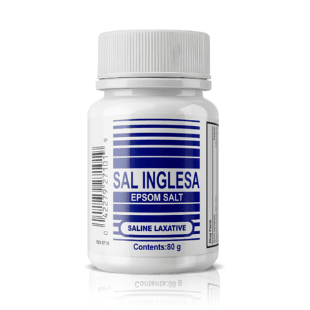 SAL INGLESA Epsom Salt Laxative for Constipation and Muscle Relief, Magnesium Powder, 2.82 oz, 1 pack