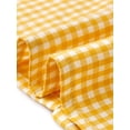 thumbnail image 5 of INSPIRE CHIC Cute Gingham Sleeveless Tops for Women's Peter Pan Collar Ruffled Trim Button Down Blouse M Yellow, 5 of 6