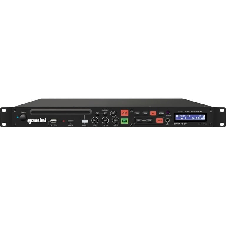 Gemini CDMP-1500 Professional 1U Rackmount CD/MP3/USB Player with
