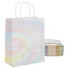 24 Pack Medium Pastel Tie Dye Paper Gift Bags W/ Handle For Birthday Party 10X8"