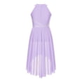 thumbnail image 2 of YONGHS Kids Girls Ballet Lyrical Dance Dress Sleeveless Halter Contemporary Dancing Costume Lavender 8, 2 of 5