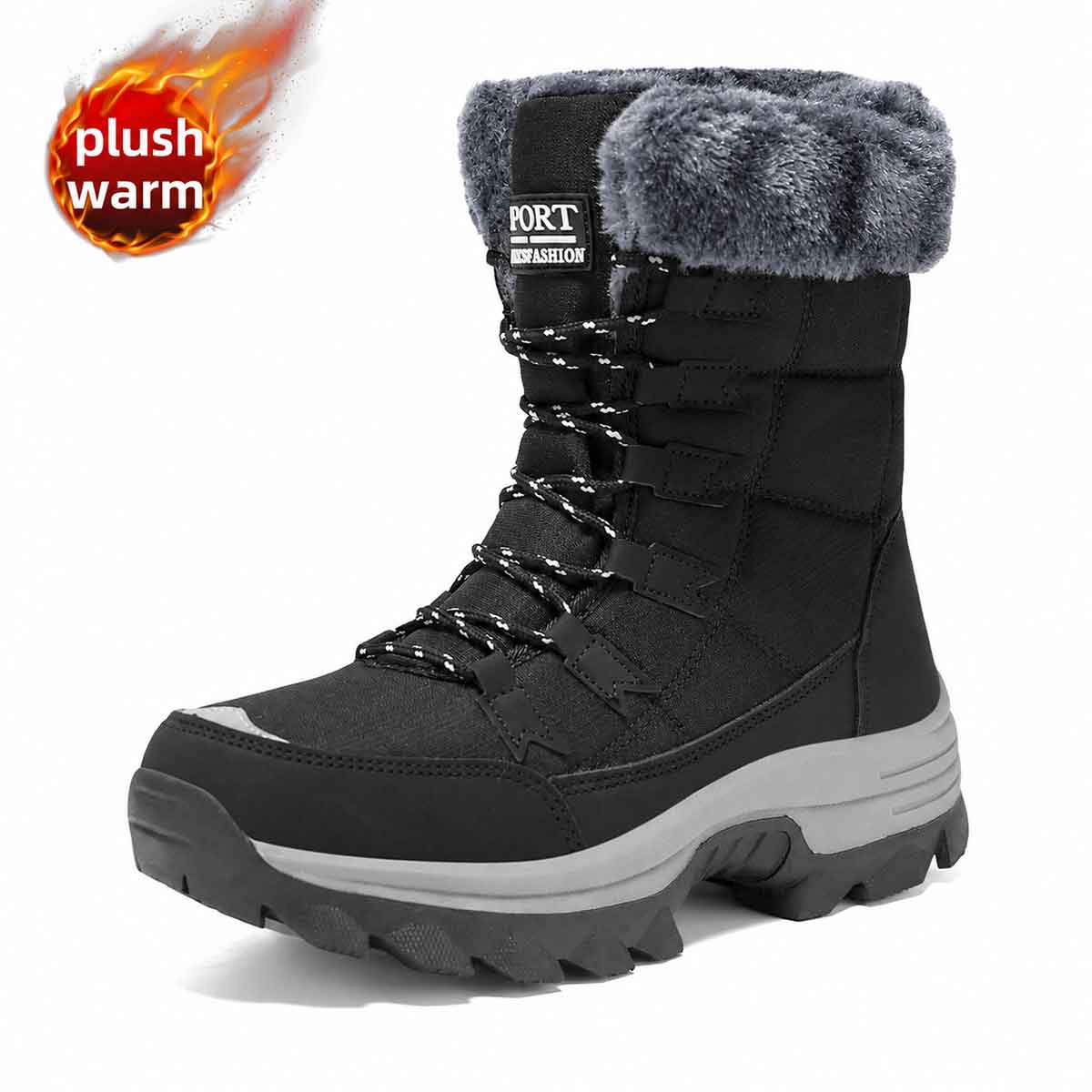 Dumajo Women's Snow Boots Winter Waterproof Ankle Bootie photo 3