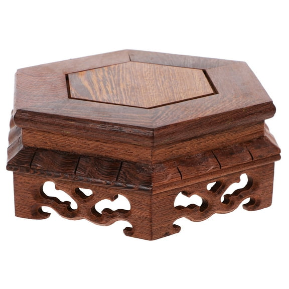 BESTOYARD Wooden Flowerpot Holder Stand Outdoor Brown Vitality 1Pcs