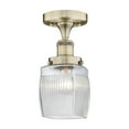 thumbnail image 3 of Innovations Lighting  Colton - 1 Light 6" Semi-Flush Mount Clear Halophane/Black Antique Brass, 3 of 5
