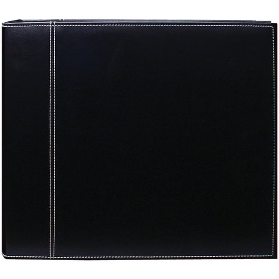 Pioneer 12 x 12 3-Ring Scrapbook Binder Black/Black Sewn