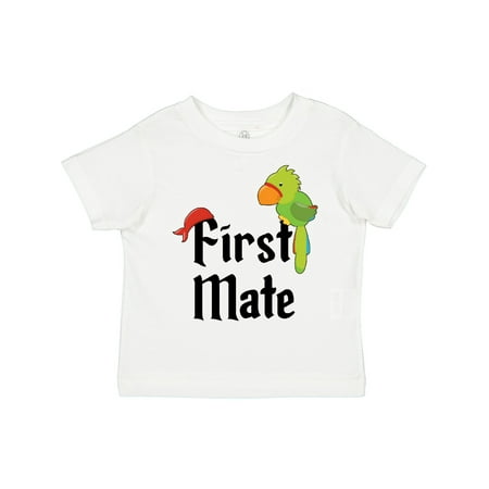 

Inktastic First Mate Pirate with Parrot and Bandanna Gift Toddler Boy or Toddler Girl T-Shirt