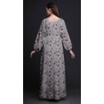 thumbnail image 3 of Bimba Moss Georgette Artistic Butterfly Print Womenâ€™s Long Elastic Waist Casual Summer MaxiÂ&nbsp;Dress-X-Large, 3 of 5