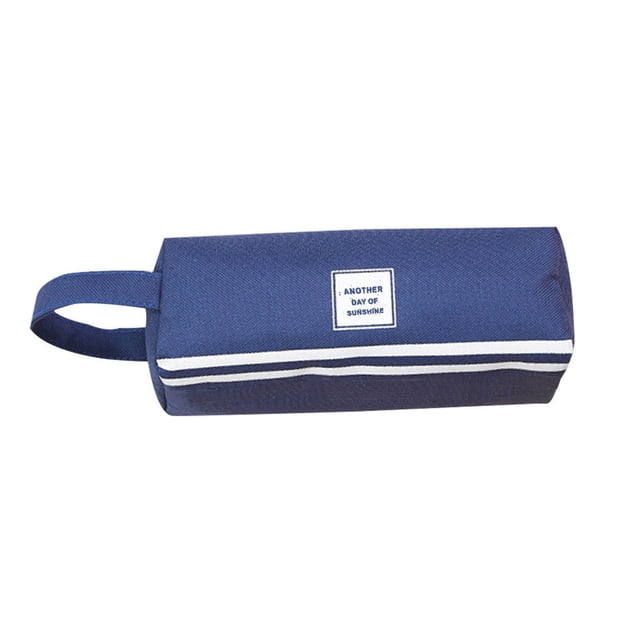 Summer Special Savings Office Pencil Case!Kyusrd Portable Large-capacity Double-layer Pen Bag Solid Color Pen Bag