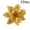 Gold, variant on Summercome 6 Pcs Glitter Poinsettia 5.5" Artificial Flowers Christmas with Clips Stems, Xmas New Year Tree Ornaments for Wedding Party Wreath Decoration (Red and Silver)