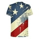 thumbnail image 5 of Hombres Pantalones Cortos, Día de la Independencia Impreso, Cuello Redondo Camisetas de Manga Corta, 5 of 5