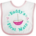 thumbnail image 3 of Inktastic Daddys First Mate (Girl) Girls Baby Bib, 3 of 4
