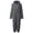 Dark Gray, variant on Girls Cozy Hooded Catsuit Romper Warm Winter Pajama for 4-14 Years