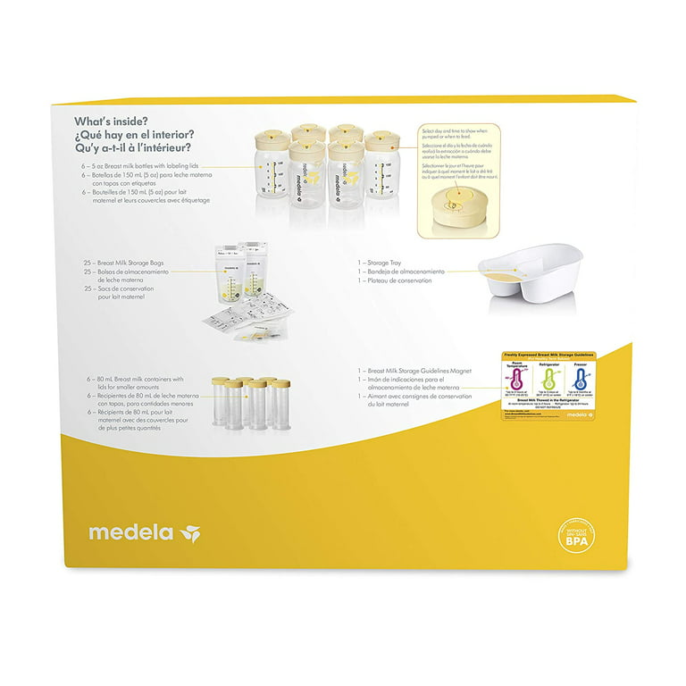 Medela Breast Milk Storage Solution Set, Breastfeeding Supplies &  Containers, Breastmilk Organizer & Bags, Made Without BPA 