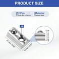 thumbnail image 2 of M6 Demi-Rond Rouleau en Ressort Écrous en T Série 4040 Acier au Carbone Fente en T Écrous à Ressort Argent, 12 Pcs, 2 of 7