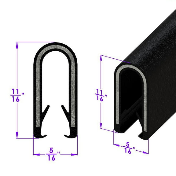 Windlace with Core - Black, 1/2" Wide - LP 204